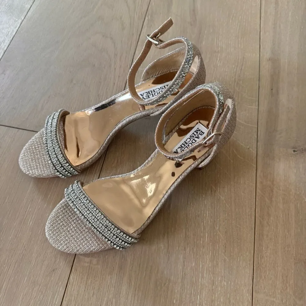 Badgley Mischka Women's Ornamented Sandal Heel 6 1/2